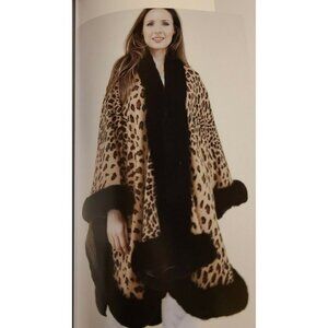 MODA very RYANAIR leopard print Faux Fur Trim One Size Fits Most animal